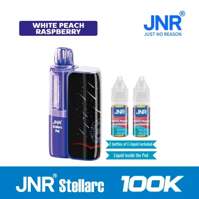 White Peach Raspberry | JNR Vape Stellarc 100K Puffs Kit - Refillable & Replaceable Pod Vape